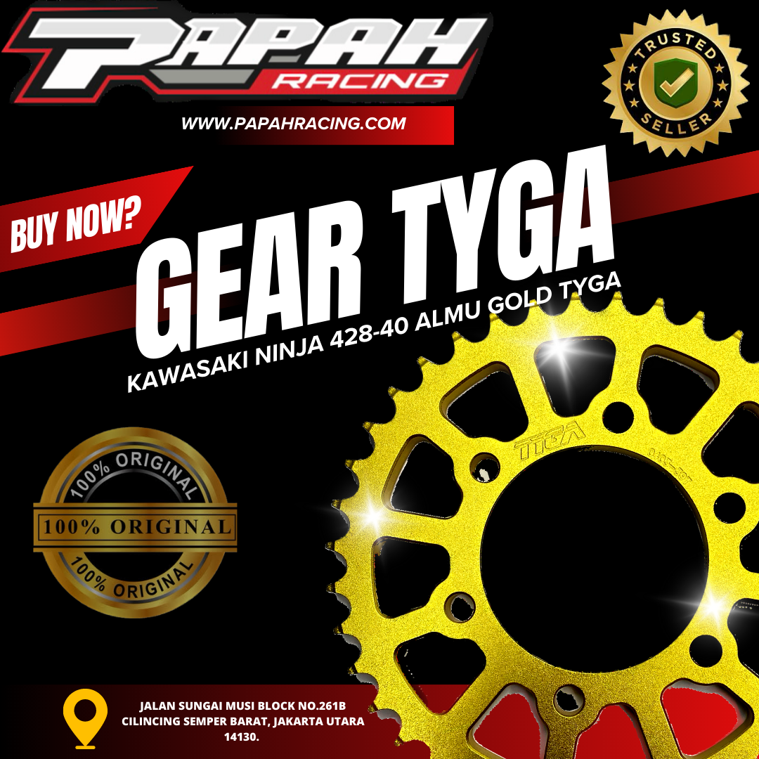 GIR GEAR TYGA KAWASAKI NINJA 428-40 ALMU GOLD TYGA